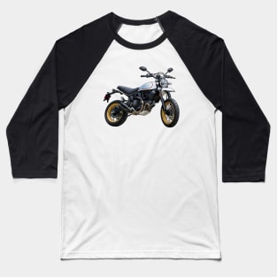 Scrambler Bike Illustration Baseball T-Shirt